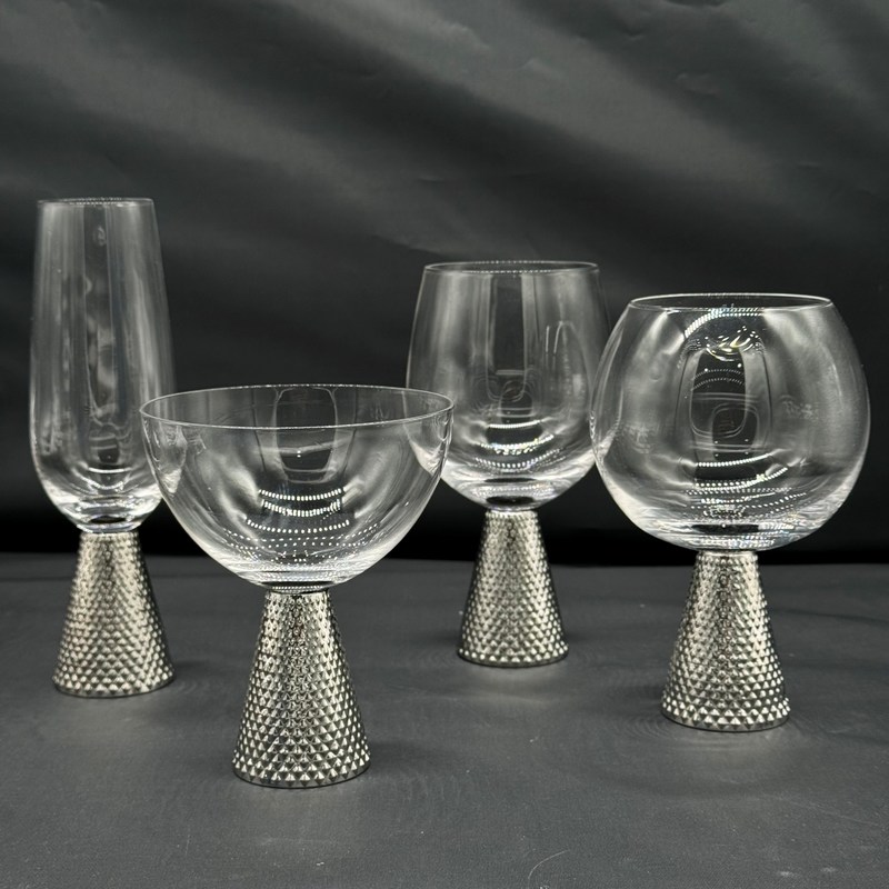 jakość Electroplate Diamond Base Wine Glass Set fabryka