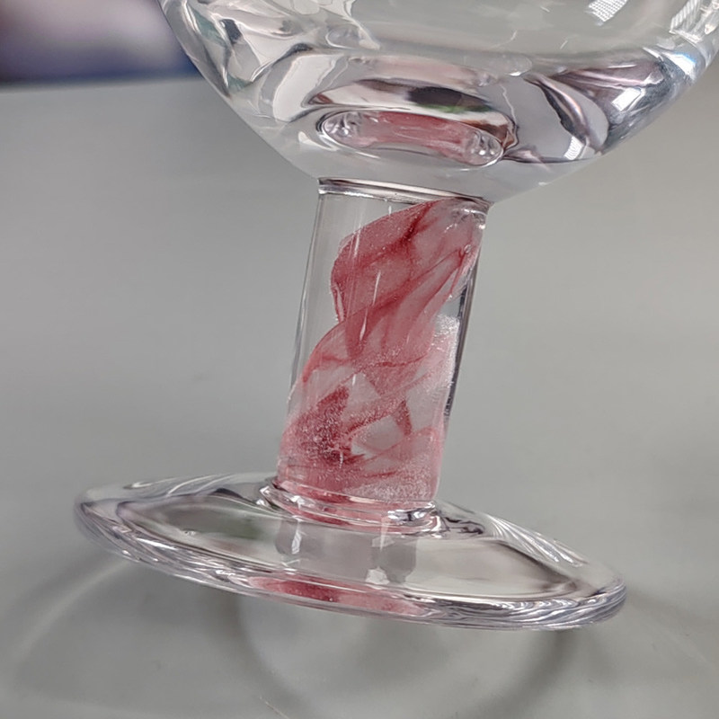 jakość Mexican Confetti Design Elegant Water Goblets Luxury Hand Blown Confetti Cocktails Glass Cup Romantic Short Stem Wine Glasses fabryka