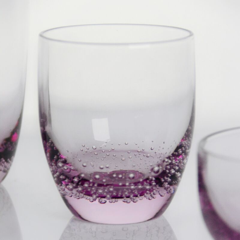 jakość Crystal Wine Glass handblown with subtle trapped bubbles and a soft lavender to clear gradient combining beauty and durability fabryka