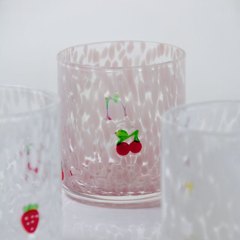 jakość Tumbler Drinking Glasses hand crafted with dreamy confetti patterns and fruity designs that bring joy to your table setting fabryka