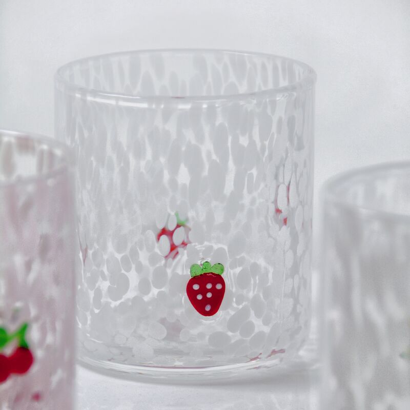 jakość Tumbler Drinking Glasses hand crafted with dreamy confetti patterns and fruity designs that bring joy to your table setting fabryka