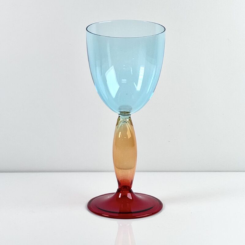 Jakość Hand-Blown Gradient Color Borosilicate Wine Glasses, Multi-Color Artistic Stem Goblets for Wine, Cocktail, Home Bar & Party Decor fabryka