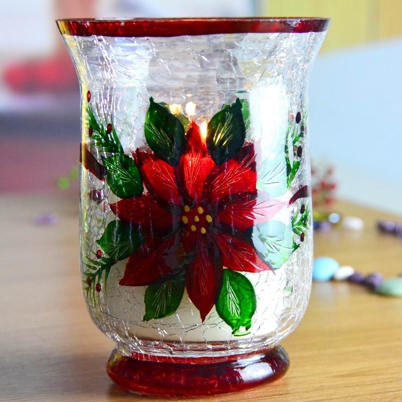 jakość Ice Crack Classic American Glass Hurricane Candle Holder fabryka