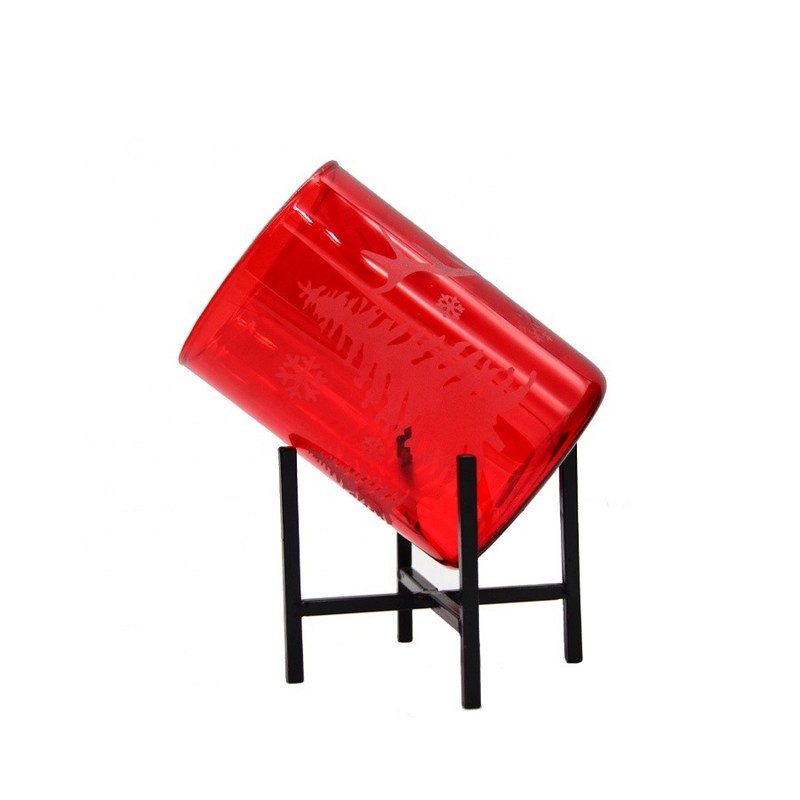 jakość Brosilicate Glass Candle Holders With Etched Christmas Pattern fabryka