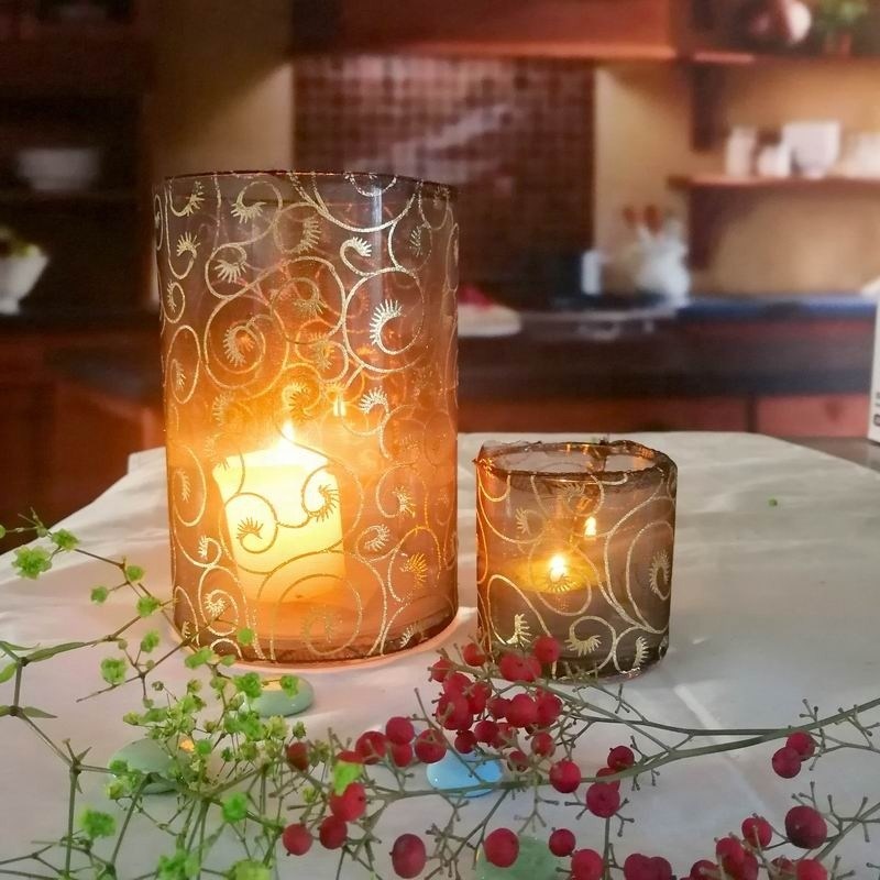 jakość Decorative Handmade Silk Sleeve Coat Cylinder Candle Holders fabryka