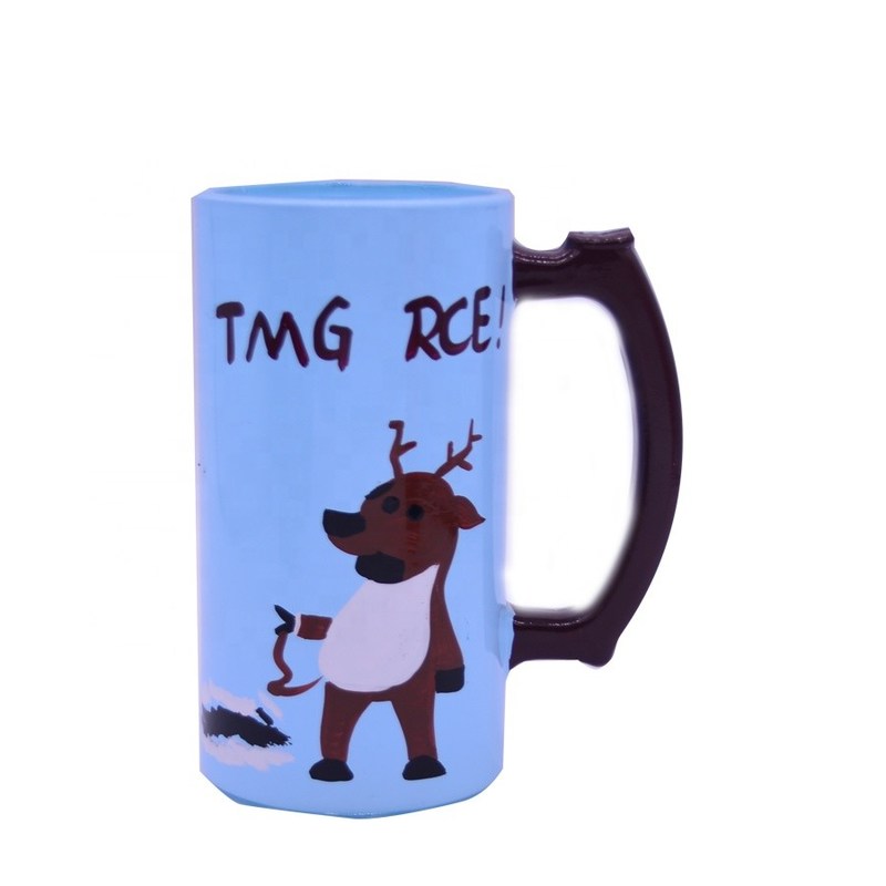 jakość Color Decorated Steins Customize Handpainted Glass Beer Mug fabryka