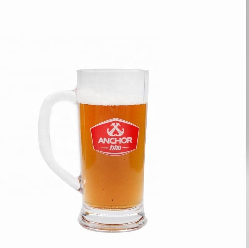jakość Promotion Branded 21 Oz Beer Glass Stein With Color Decal fabryka