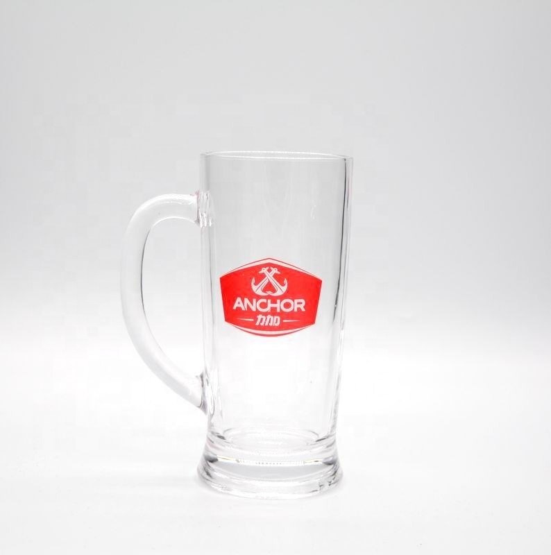 jakość Promotion Branded 21 Oz Beer Glass Stein With Color Decal fabryka