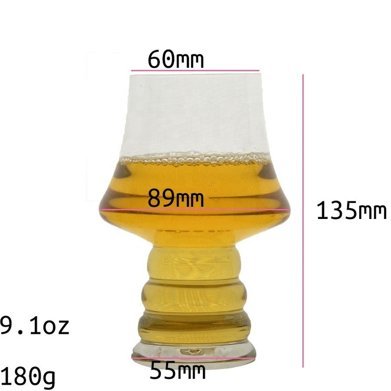 jakość 320ml Handblown Customize Craft Beer Glasses fabryka
