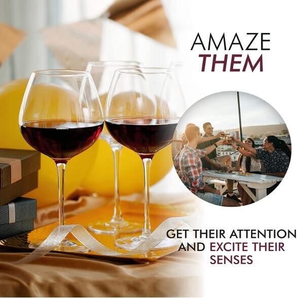 jakość Mouthblown Large Size 750ml Stemed Crystal Wine Glasses , Crystal Red Wine Glasses fabryka