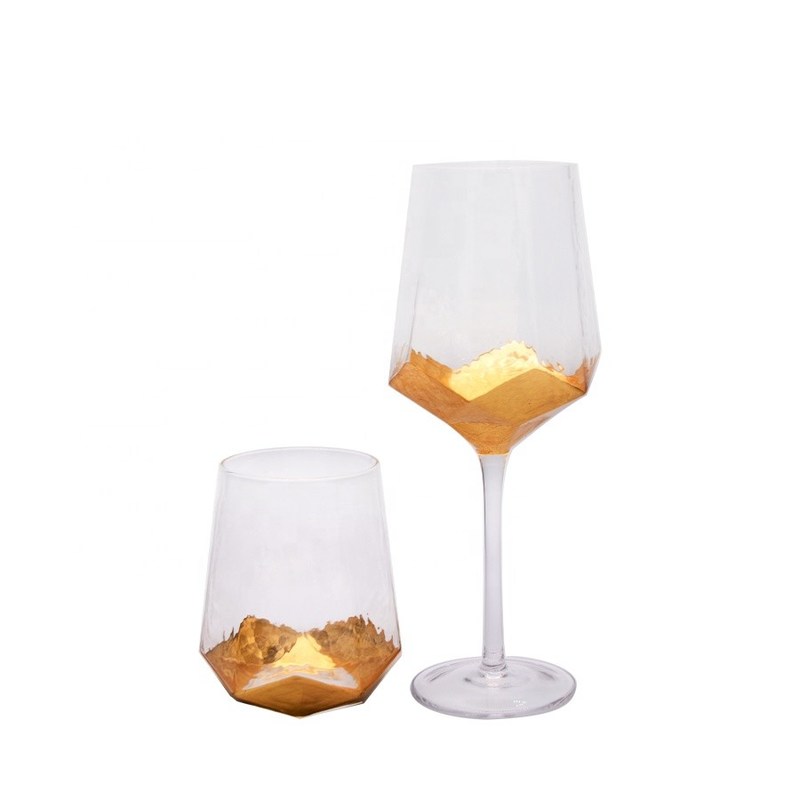 jakość Customize Stemless Gold Foil Decorated Crystal Wine Glass fabryka