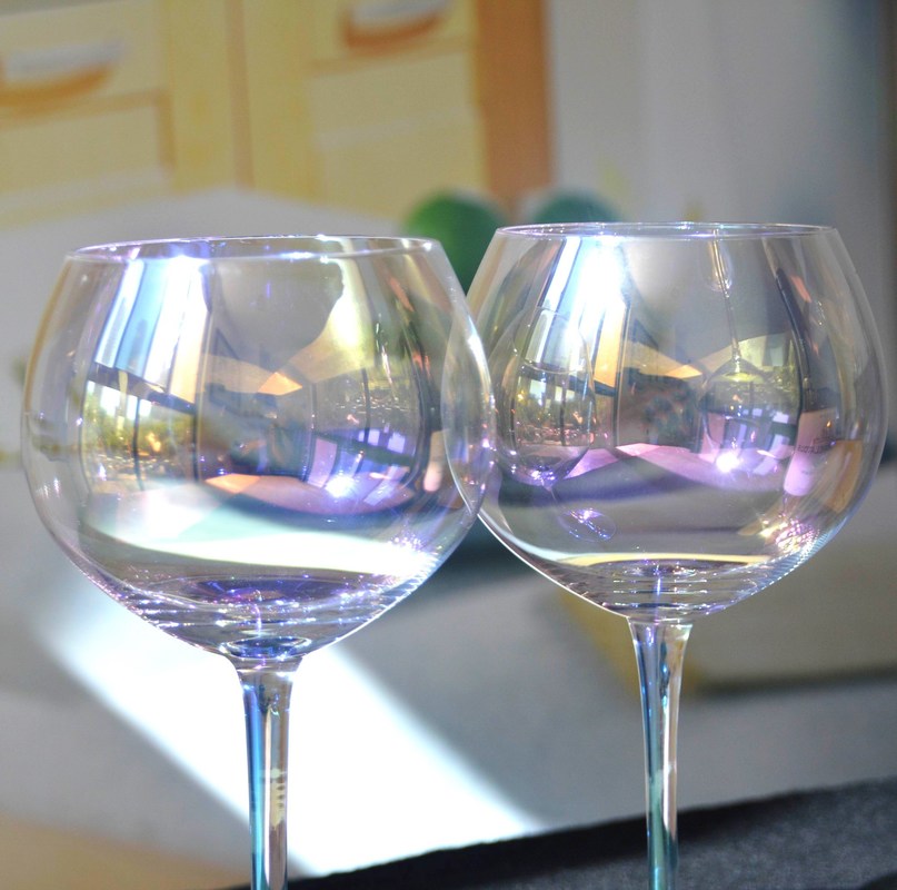 jakość Giant Rainbow Color Balloon Shape 23 Oz Crystal Wine Glasses fabryka