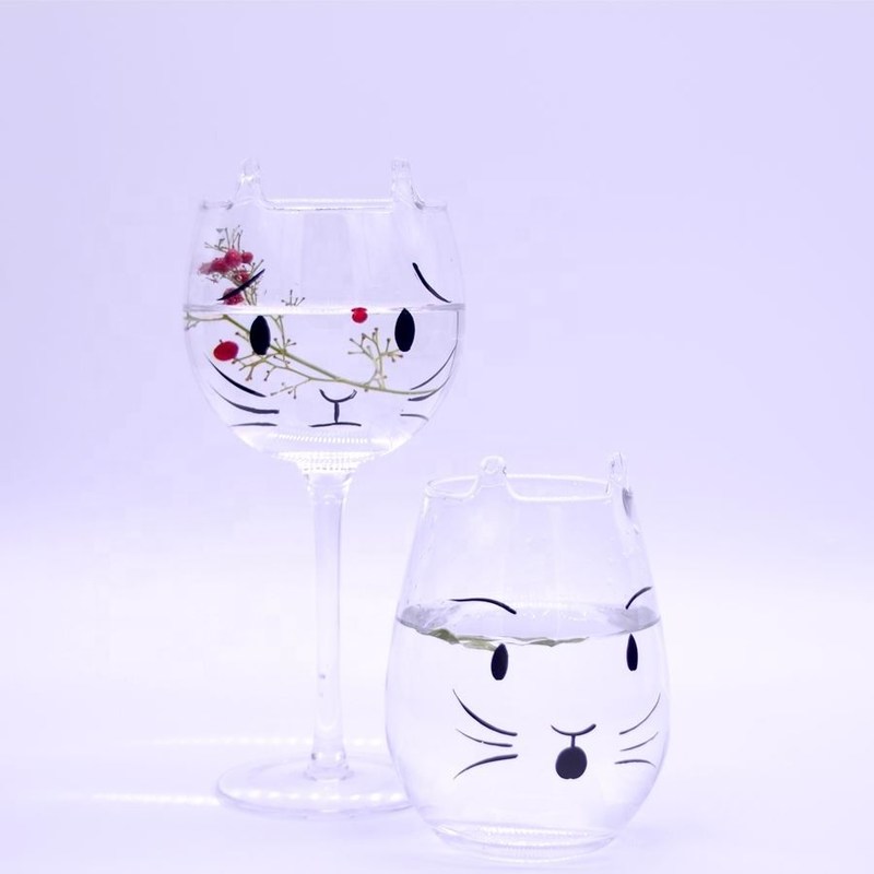 jakość Cat Shaped 400ml Crystal Balloon 14 Oz Wine Glasses fabryka