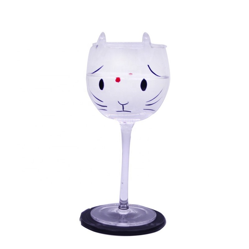 jakość Cat Shaped 400ml Crystal Balloon 14 Oz Wine Glasses fabryka