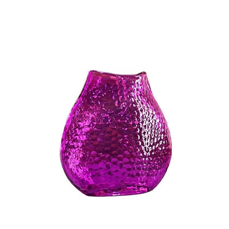 jakość Home Decoration 8" Fish Style Vintage Pink Glass Vase fabryka