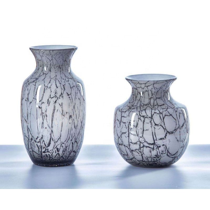 jakość Oriental Color Marble Decorative Glass Vase , Tall Centerpiece Vases For Hotle fabryka