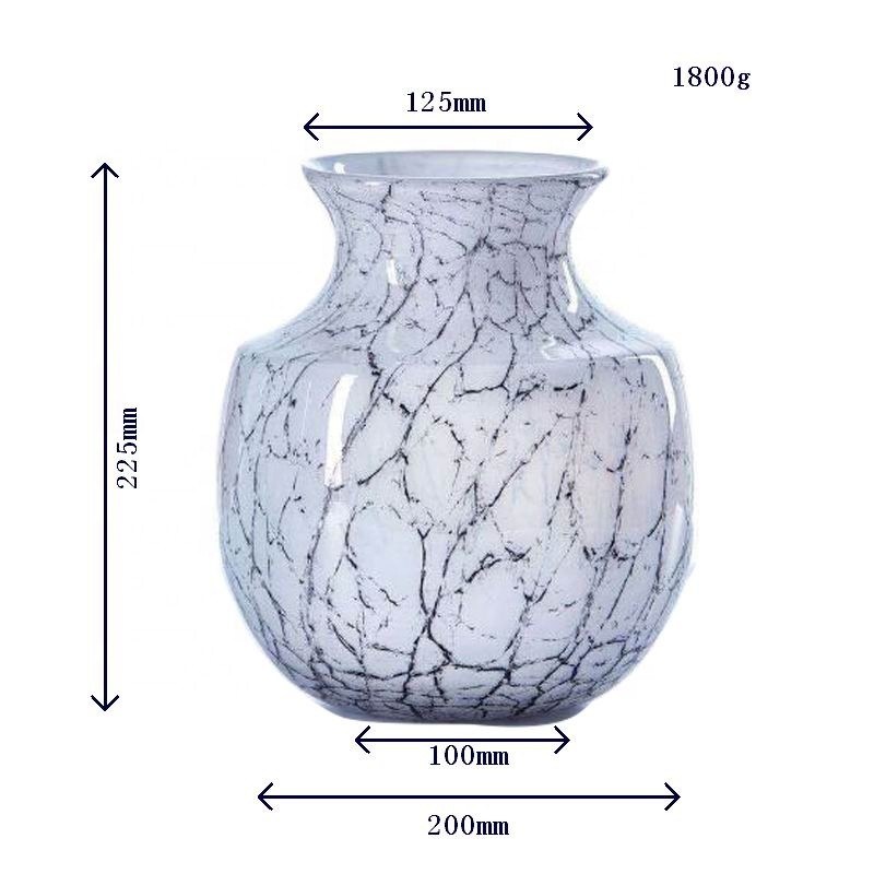 jakość Marble Stripes Large Glass Vase Centerpieces fabryka