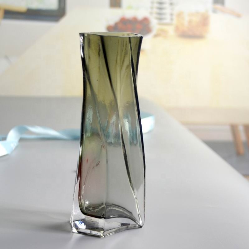 jakość 3 Size Warped Grey Color Tall Centerpiece Vases fabryka