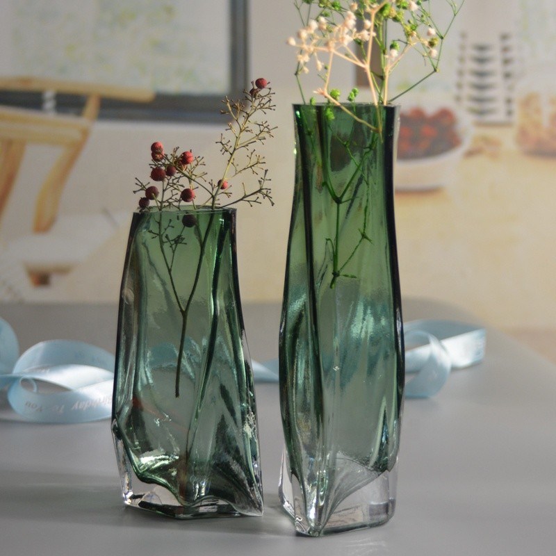 jakość 3 Size Warped Grey Color Tall Centerpiece Vases fabryka