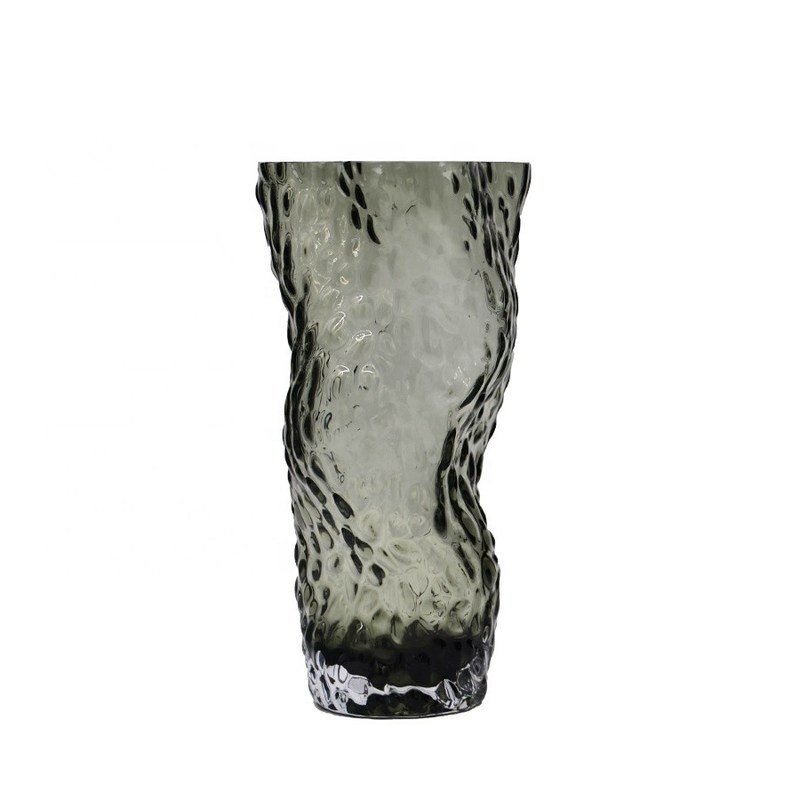 jakość Tree Stump Shaped Customize Color Decorative Glass Vase fabryka
