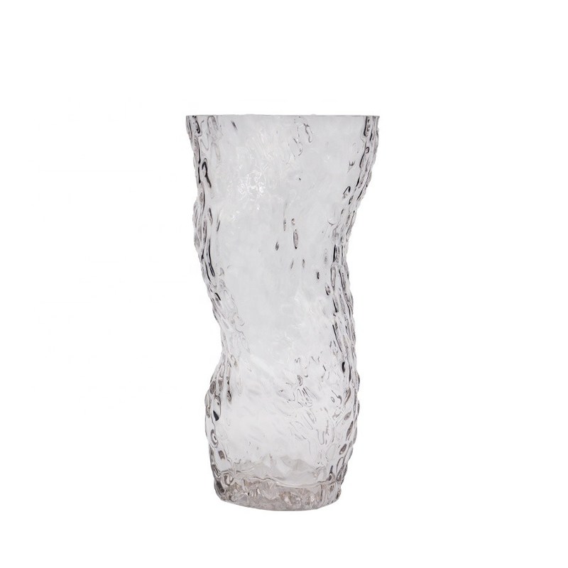 jakość Tree Stump Shaped Customize Color Decorative Glass Vase fabryka