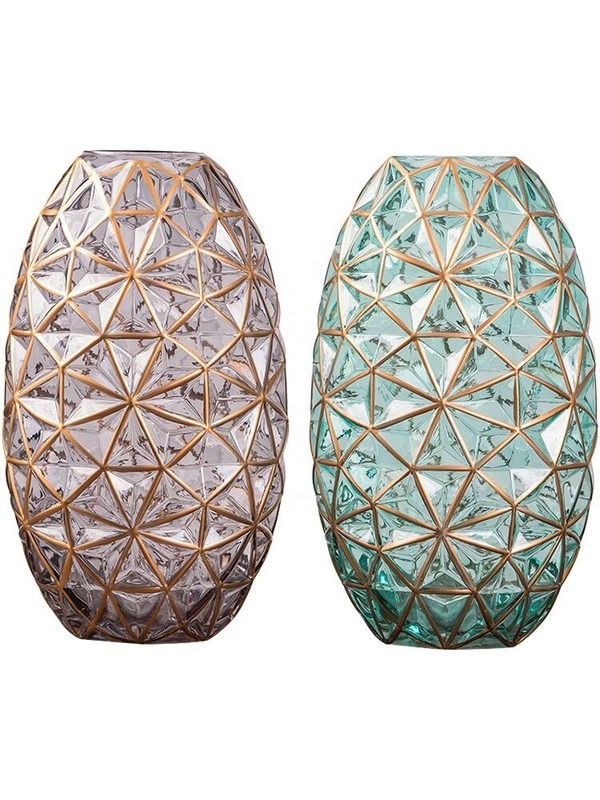 jakość Creative Handpainted Decorative Glass Vase For Wedding fabryka