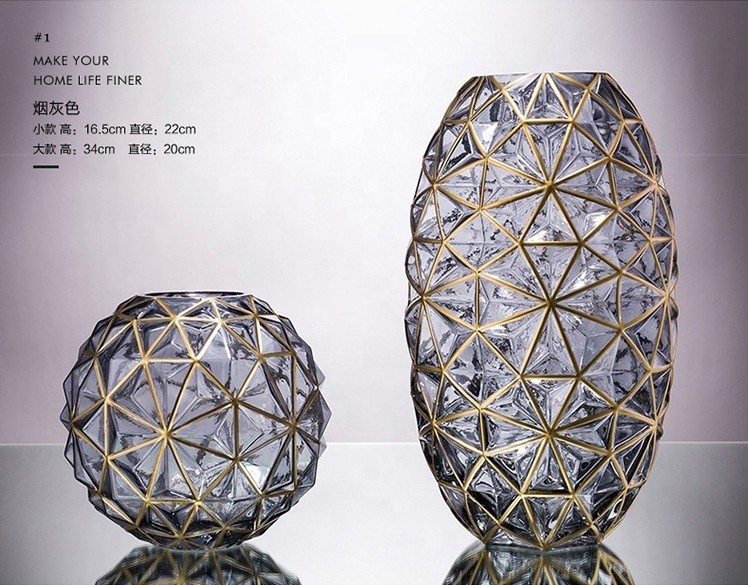 jakość Creative Handpainted Decorative Glass Vase For Wedding fabryka