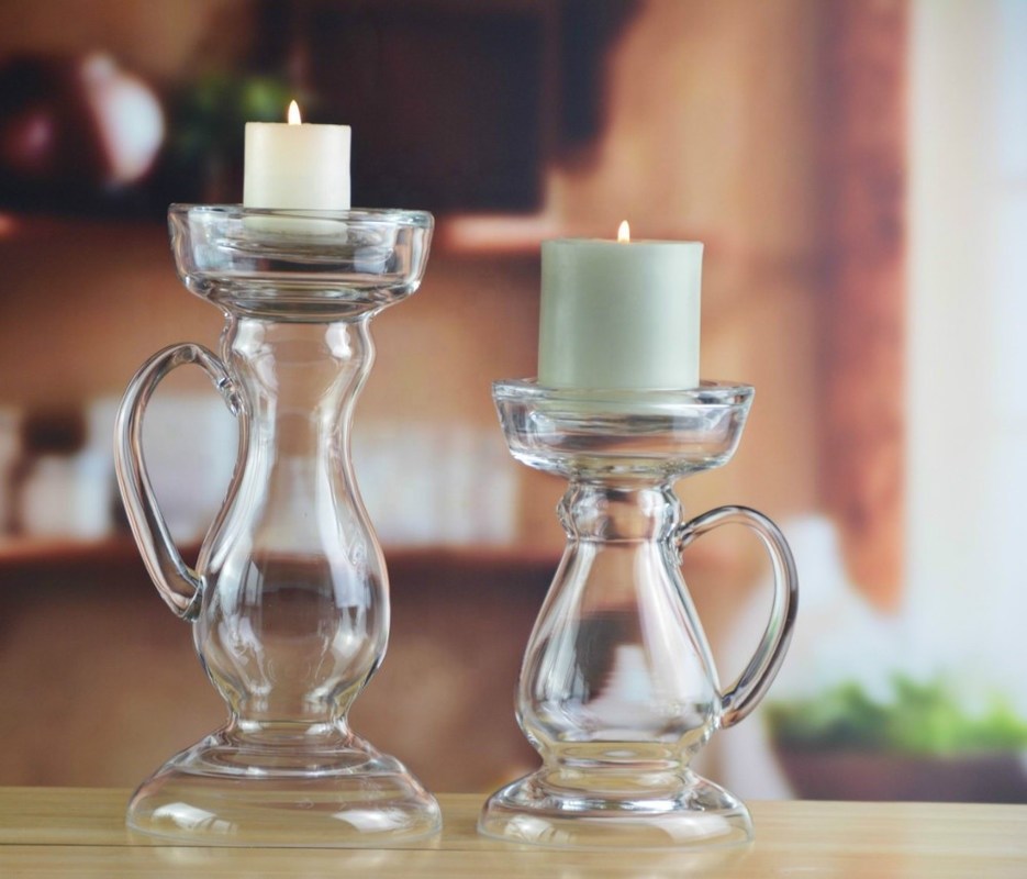 jakość New Design Hand Blown Decorative Glass Vase With Handle fabryka