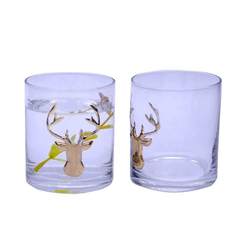 jakość Decorative Round Personalised Whisky Glass For Christmas fabryka