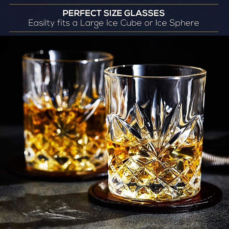 jakość Old Fashioned Lead Free Embossed 10 Oz Whiskey Glasses , Whiskey Tasting Glasses fabryka
