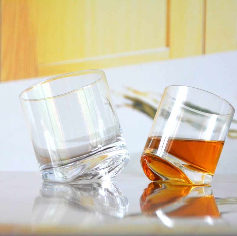 jakość Lead Free Slanted Bottom Round Whiskey Tasting Glasses fabryka