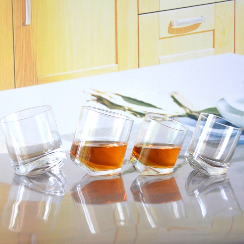 jakość Lead Free Slanted Bottom Round Whiskey Tasting Glasses fabryka