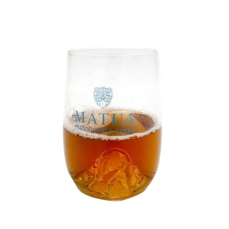 jakość 14 Oz Whiskey Glasses With Creative Ice Montain Bottom fabryka