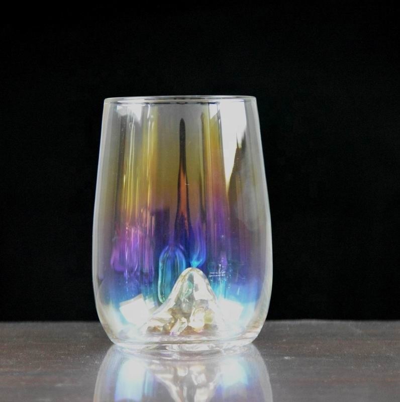 jakość 14 Oz Whiskey Glasses With Creative Ice Montain Bottom fabryka