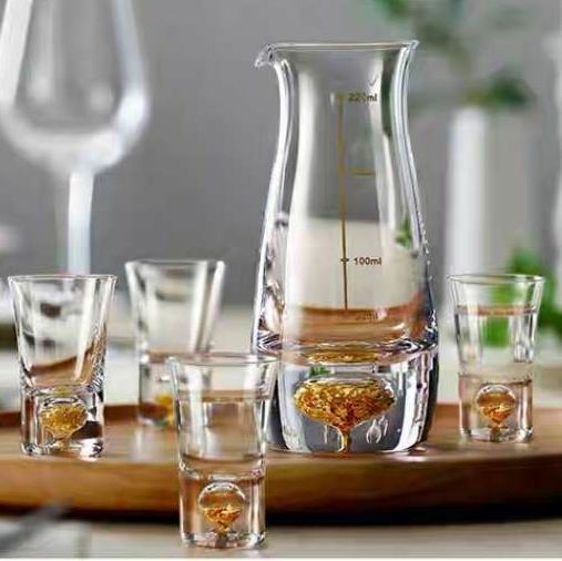 jakość Gold Foil Bottom Shot Glass Set fabryka