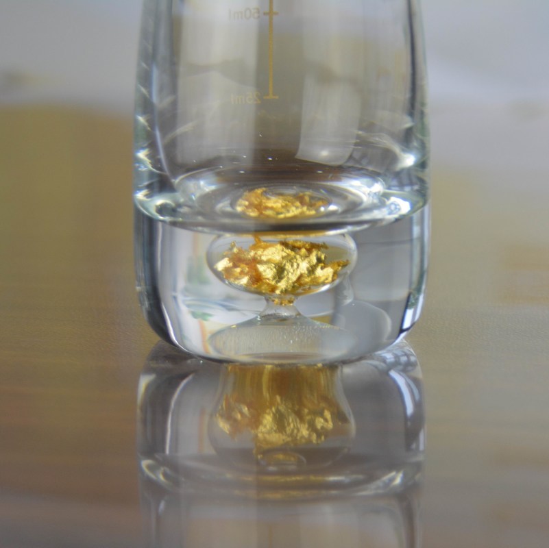 jakość Gold Foil Bottom Shot Glass Set fabryka