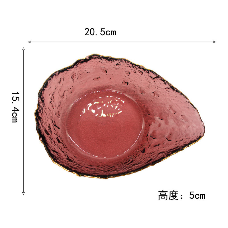 jakość Irregular shaped Colored Creative Glass Charger Plates fabryka