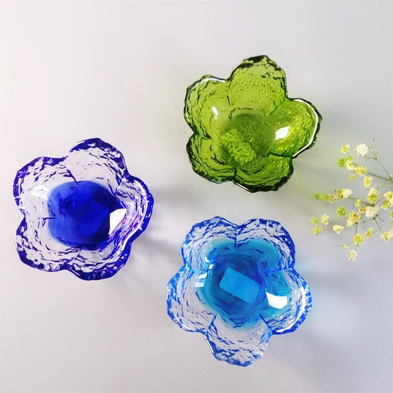 jakość Ins Cherry Blossom Glass Sauce Plates For Dinner Table fabryka