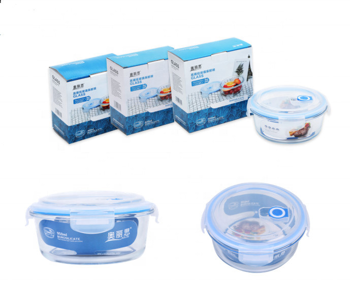 jakość Borosilicate Pressed Glass Lunch Boxes With Locking Lids fabryka