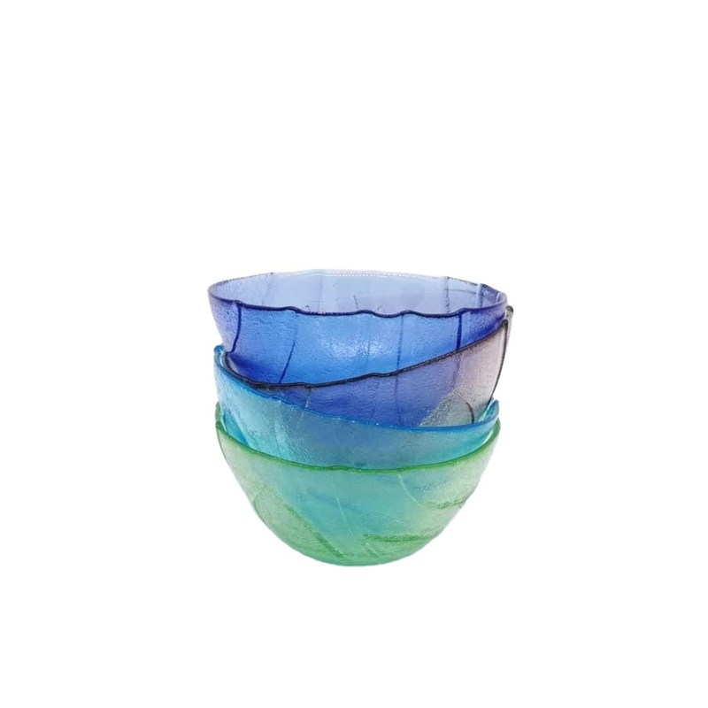 jakość Multi Color Handmade Glass Fruit Bowl For Kitchen fabryka