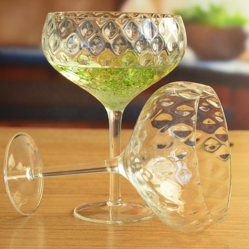 jakość Optical Pineapple Shape Giant Crystal Cocktail Glasses fabryka