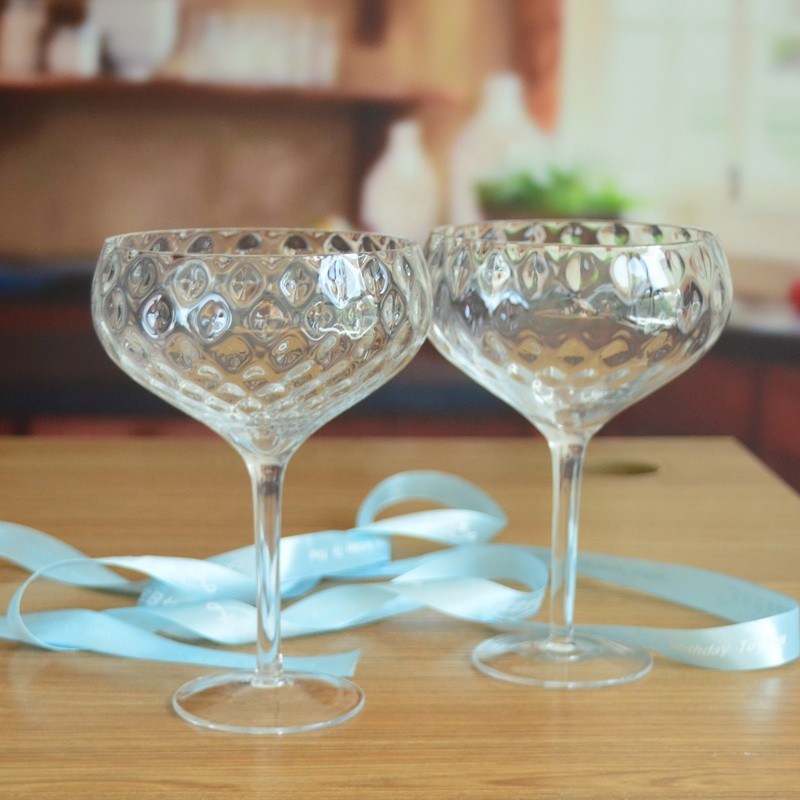 jakość Optical Pineapple Shape Giant Crystal Cocktail Glasses fabryka