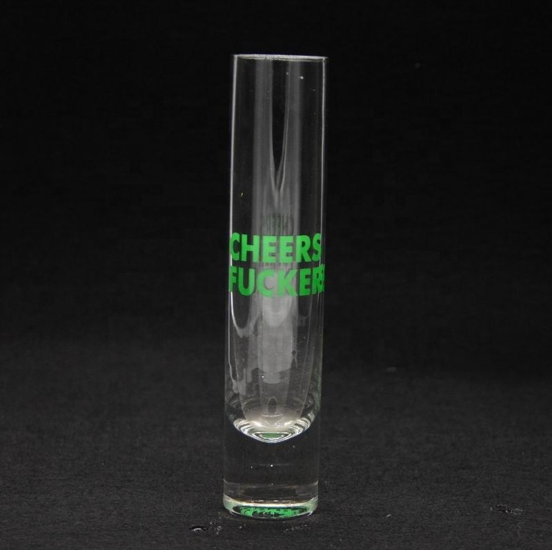 jakość Long Sparkling Crystal Cocktail Glasses With Color Decal fabryka