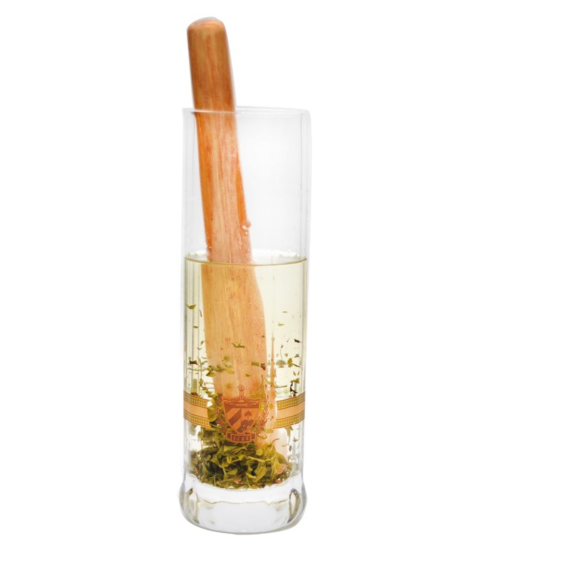 jakość 8" Cylinder Crystal Cocktail Glasses With Wood Pestle fabryka