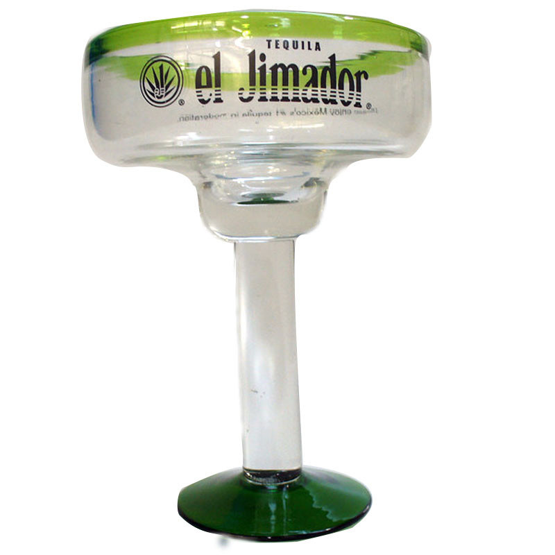 jakość Mexican Style Green Color Rim Unique Crystal Cocktail Glasses fabryka