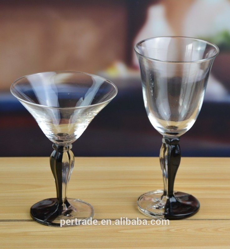 jakość Whole Set Heavy Stout Stemed Crystal Cocktail Glasses , Vintage Martini Glasses fabryka