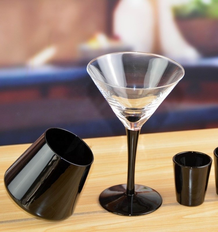 jakość Whole Set Heavy Stout Stemed Crystal Cocktail Glasses , Vintage Martini Glasses fabryka