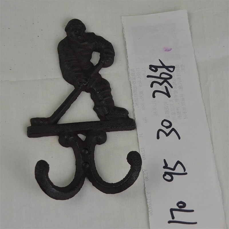 jakość Ice Hockey Rustic Cast Iron Coat Hooks Cast Iron Crafts fabryka