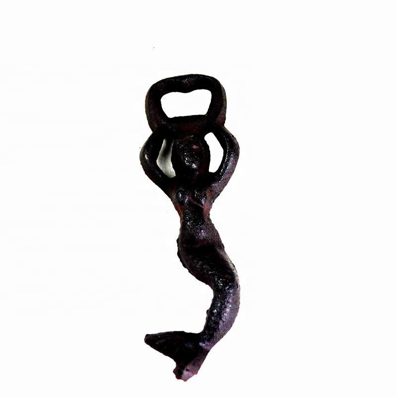 jakość Customized Mermaid Cast Iron Wine Bottle Opener For Bar fabryka