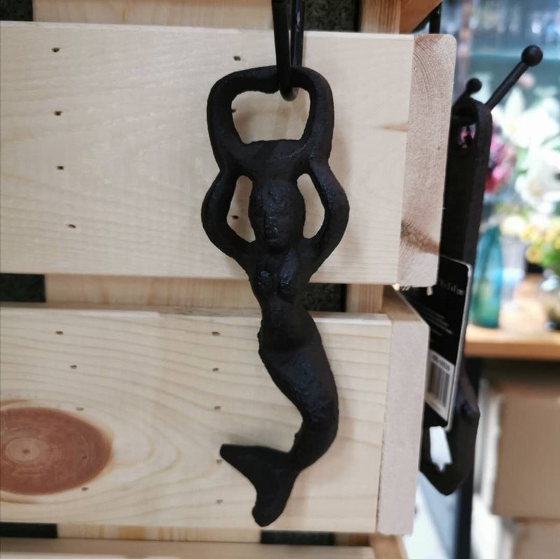 jakość Customized Mermaid Cast Iron Wine Bottle Opener For Bar fabryka